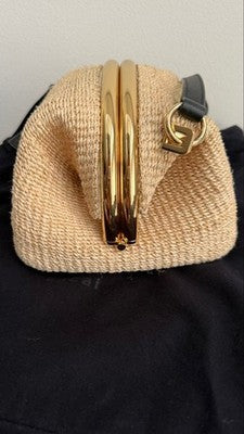 SACAI ABAKA PURSKET BAG RAFFIA SHOULDER BAG 2-WAY USED WITH DUST BAG