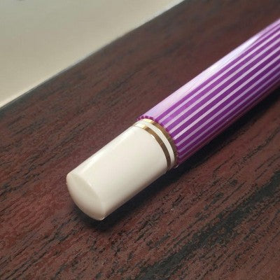 PELIKAN SOUVERAN M600 FOUNTAIN PEN WHITE VIOLET STRIPPED 14K FINE NIB W/BOX