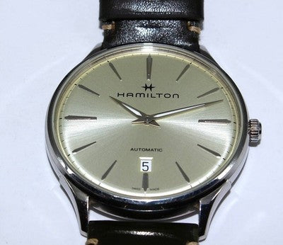 HAMILTON JAZZMASTER THINLINE H38525811 AUTOMATIC SILVER DIAL MEN'S WATCH W/ BOX