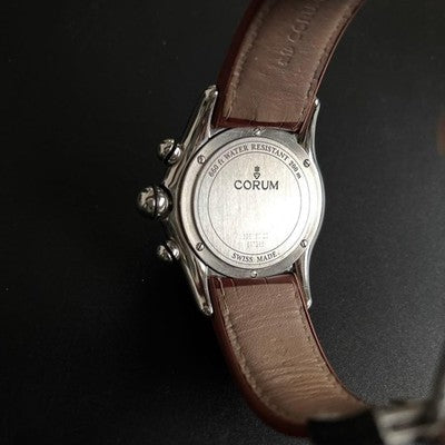 CORUM BUBBLE CHRONOGRAPH 396.150.20 AUTOMATIC STEEL RUBBER MENS WATCH USED