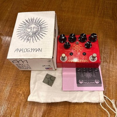 ANALOG.MAN KING OF TONE V4 HI-GAIN RED RARE TESTED WORKING JP