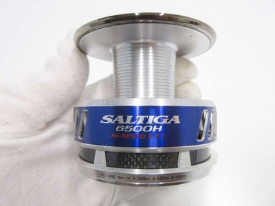 DAIWA 10 SALTIGA 6500H SPOOL SPINNING REEL PARTS FISHING BLUE EXCELLENT+++++.