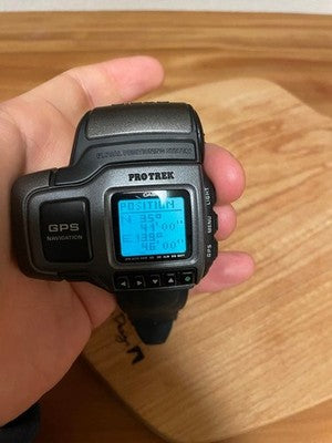CASIO PRT-1 GPS PRO TREK SATELLITE NAVI BATTERY REPLACED WATCH VINTAGE AS IS