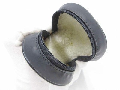 KENSAWADA SUSSEX FLY REEL CASE 10.5 CM IN HEIGHT 9.5 CM IN WIDTH 4.5 CM IN DEPTH