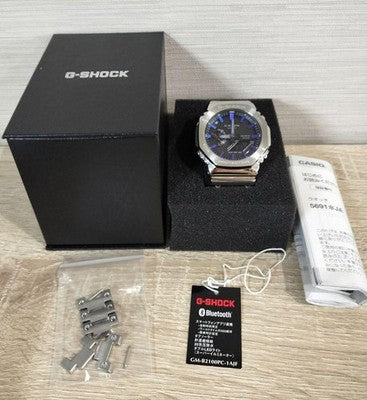 CASIO G-SHOCK GM-B2100PC-1AJF FULL METAL BLUE PURPLE ACCENT BLUETOOTH SOLAR