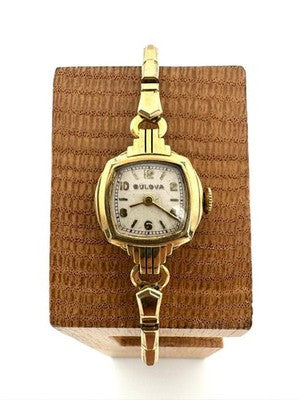 BULOVA 10KRGP HAND-WOUND WATCH A3385 USED FROM JAPAN