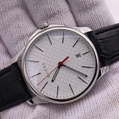 GUCCI 126.3 G-TIMELESS WATCH, GUILLOCHÉ DIAL, WORKING, NEW BATTERY, APPROX. 40M