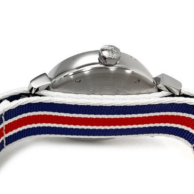 LOUIS VUITTON TAMBOUR GMT TRICOLOR Q1F30 STAINLESS STEEL SILVER X NAVY X RED