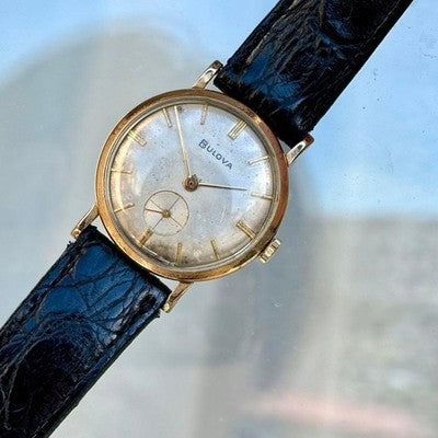 BULOVA HAND-WOUND VINTAGE WATCH USED FROM JAPAN CONFIRMED WORKING