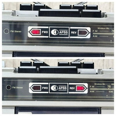 SHARP GF-303ST RADIO CASSETTE BOOMBOX RETRO SHOWA ERA W/ ORIGINAL COVER TESTED
