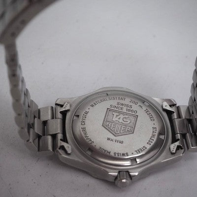 TAG HEUER WK1110 PROFESSIONAL MEN'S WATCH BLACK DIAL STAINLESS STEEL QUARTZ 38MM