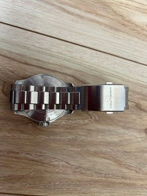 HAMILTON KHAKI NAVY SCUBA AUTO H825050 H82505150 43MM WHITE DIAL STEEL WATCH