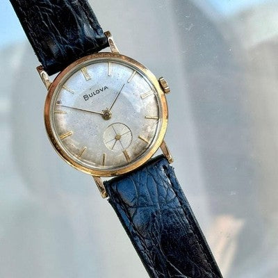 BULOVA HAND-WOUND VINTAGE WATCH USED FROM JAPAN CONFIRMED WORKING