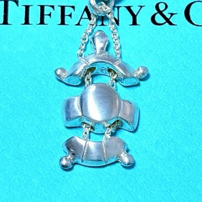 TIFFANY & CO. TURTLE KEYCHAIN CHARM SV925 WITH BAG & BOX MADE IN ITALY