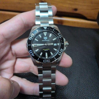 TAG HEUER AQUARACER WAY111A QUARTZ MENS WATCH BLACK DIAL JAPAN RARE