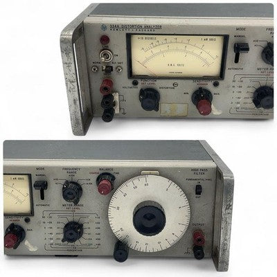 HP 334A DISTORTION ANALYZER AUDIO DISTORTION METER TESTED FOR POWER AS IS
