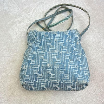 FENDI DENIM ZUCCA MAMMA BUCKET SHOULDER BAG - RARE FASHION ITEM FOR WOMEN