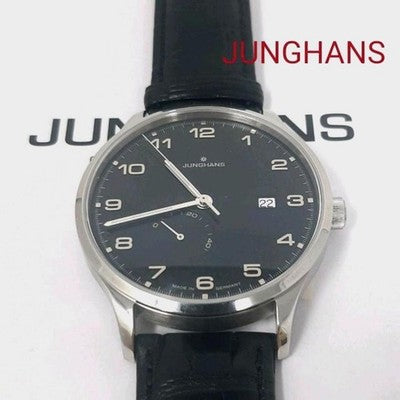 JUNGHANS 027/4782.00 MEN'S WRISTWATCH ROUND FACE GERMAN MADE DIAL: BLACK