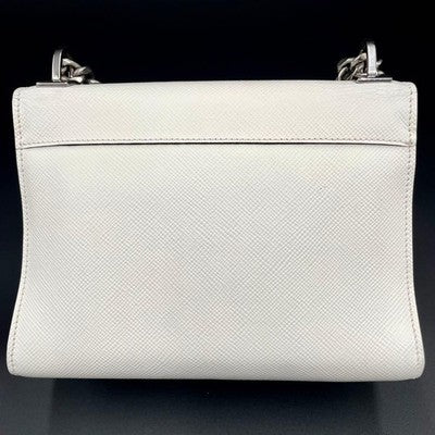 PRADA PRADA ROBOT CHAIN SHOULDER BAG WHITE RARE EXCELLENT+++++
