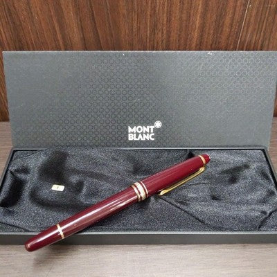 Montblanc Fountain Pen Bordeaux 14K Gold Trim Resin Used From Japan