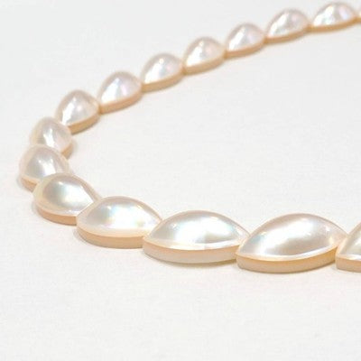 TASAKI PEARLS MABE PEARL NECKLACE K14WG METAL FITTINGS FASHION JEWELRY