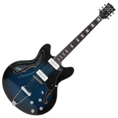 VOX BOBCAT BC-V90 BL SEMI-ACOUSTIC GUITAR 2 SOAPBAR PICKUPS LIGHTWEIGHT