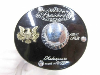 SHAKESPEARE PRESIDENT II 1980HB BAITCASTING REEL FISHING BLACK NEAR MINT
