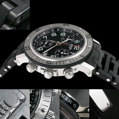 HERMES CLIPPER DIVER CHRONOGRAPH CL2.915 BLACK DIAL STAINLESS STEEL QUARTZ WATCH
