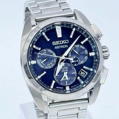 SEIKO ASTRON SBXC065 5X53-0AV0 GPS SOLAR WATCH BLUE DIAL TITANIUM 42MM JAPAN