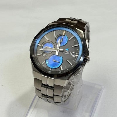 CASIO OCEANUS OCW-S5000E-1AJF MANTA SOLAR RADIO TITANIUM WATCH BLACK DIAL