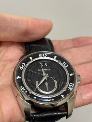CITIZEN CAMPANOLA NZ0000-07E AUTOMATIC MEN'S WATCH DATE BLACK DIAL RUNNING JAPAN