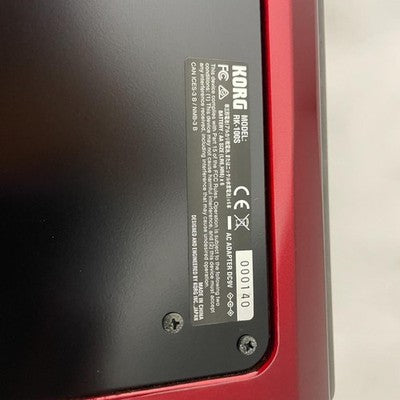 KORG RK-100S RED SHOULDER KEYBOARD SYNTHESIZER WITH ADAPTER