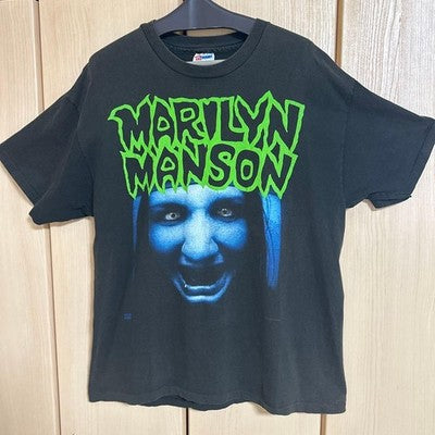 MARILYN MANSON GET YOUR GUN THIS IS WORLD GUNS T-SHIRT 90S HANES XL VINTAGE