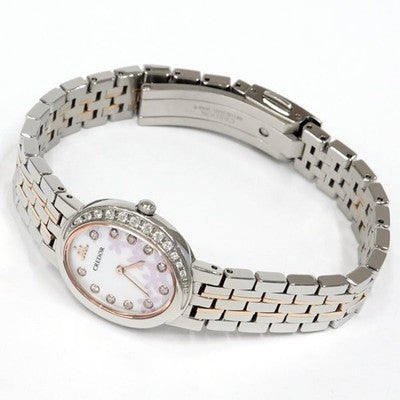 SEIKO GSWE847 CREDOR WOMEN'S QUARTZ WATCH WITH SHELL DIAL AND DIAMONDS, SS/18K