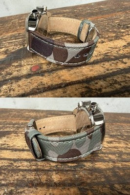 U-BOAT FLIGHTDECK B40-08 CHRONOGRAPH WATCH 41MM CREAM DIAL CAMO STRAP BOX