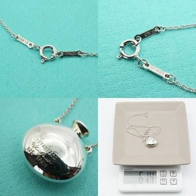 TIFFANY & CO. PERFUME BOTTLE NECKLACE SILVER 925 REFRESHED EXCELLENT+++++