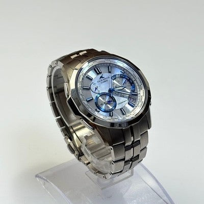 CASIO OCEANUS MANTA OCW-S1400PW-7AJF SOLAR RADIO TITANIUM SHELL DIAL WATCH JAPAN