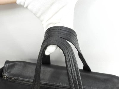 BOTTEGA VENETA INTRECCIATO LEATHER TOTE BAG BLACK BUSINESS SHOULDER BAG