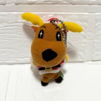 ANIMAL CROSSING JINGLE PLUSH KEYCHAIN 2001 RARE CHRISTMAS MASCOT VINTAGE JAPAN