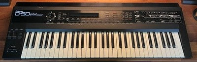 ROLAND D-50 LINEAR SYNTHESIZER W/ MEMORY CARD, TESTED, FROM JAPAN AS IS