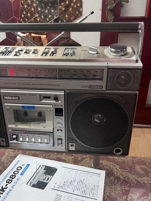 HITACHI TRK-8800RM PERDISCO RADIO CASSETTE RECORDER BOOMBOX SERVICED TESTED