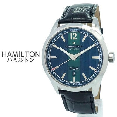 HAMILTON BROADWAY H435150 AUTOMATIC DARK BLUE DIAL DAY DATE MEN'S WATCH