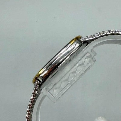 SEIKO CREDOR 18K GOLD BEZEL QUARTZ WATCH 7770-5141 NEW BATTERY JAPAN VINTAGE