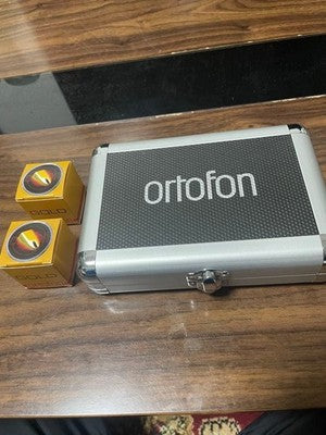 ORTOFON CONCORDE GOLD MM CARTRIDGE 2PCS + 2 REPLACEMENT NEEDLES CASE USED JP