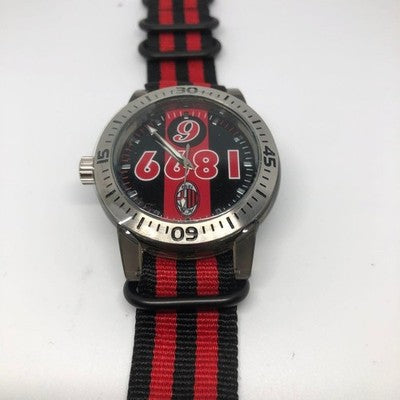 AC MILAN WATCH BLACK & RED EXCELLENT CONDITION WORKING WELL FROM JAPAN SOCCER