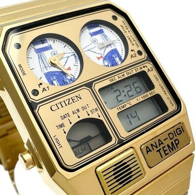 CITIZEN ANA-DIGI TEMP GOLD MEN'S WATCH 8989-A17330G COLLECTIBLE RARE