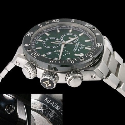 EDOX CHRONO OFFSHORE 1 10221 QUARTZ CHRONOGRAPH GREEN DIAL 45MM MEN'S WATCH