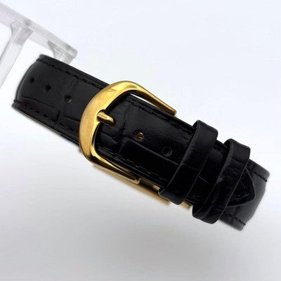 CIRCA 23KGP QUARTZ MEN'S WRISTWATCH SMALL SECONDS, UNISEX DIAL: GOLD SQUARE FACE