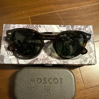 MOSCOT 100TH ANNIVERSARY 49 24-145 SUNGLASSES TORTOISE FRAME W/BOX ETC