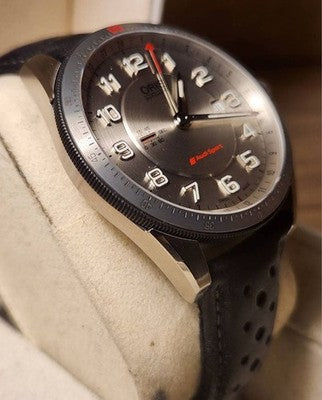 ORIS ARTIX GT AUDI SPORT GMT AUTOMATIC WATCH 44MM GRAY DIAL DATE BOXED